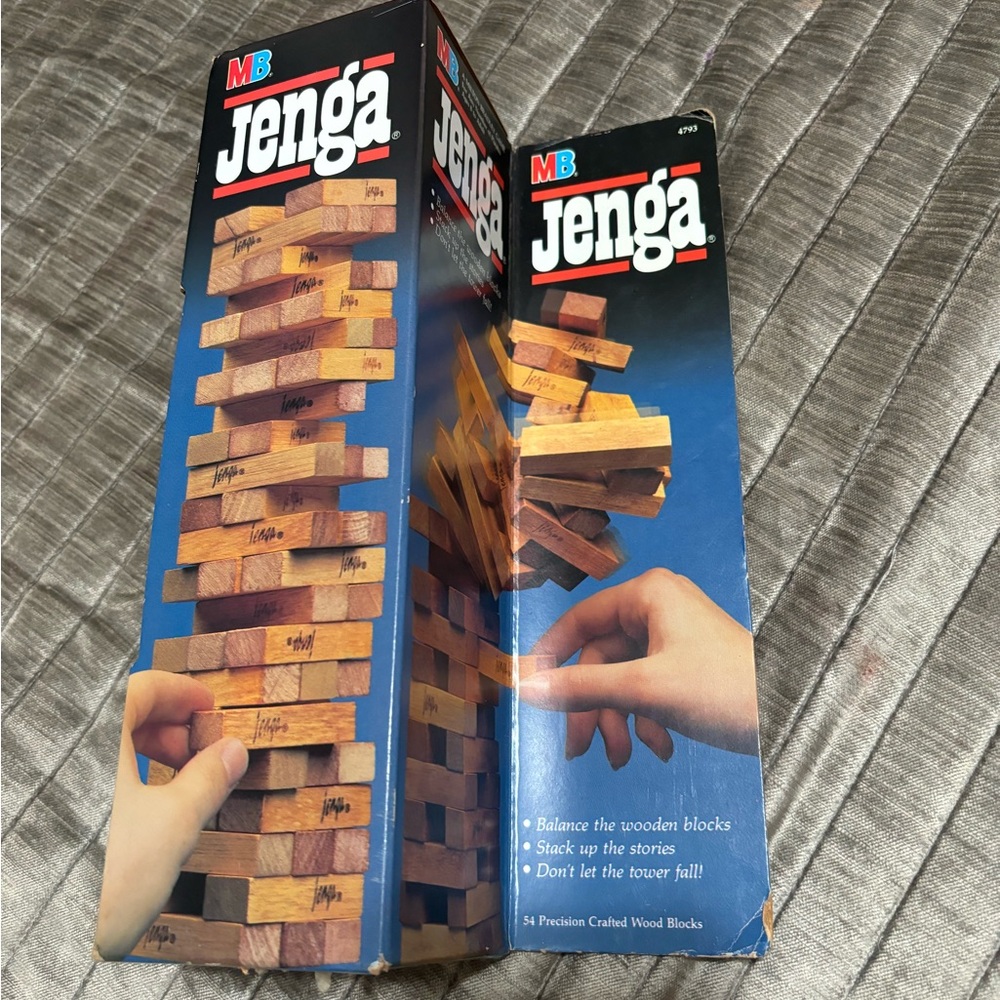 Jenga wooden block game 1986 edition